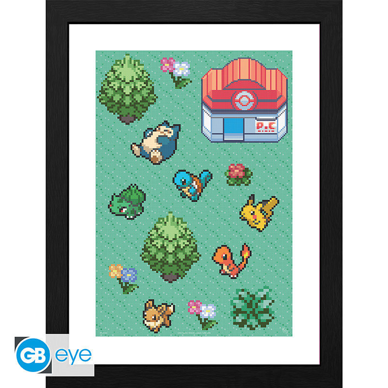 POKEMON Framed print Pixel Art