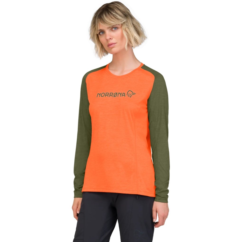 Norrona fjørå equaliser lightweight Long Sleeve Shirt Women - Orange Alert