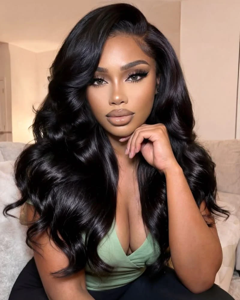 OphirawigHD Lace Glueless Wig 13x6 Lace Body Wave 100% Human Hair Natural Black