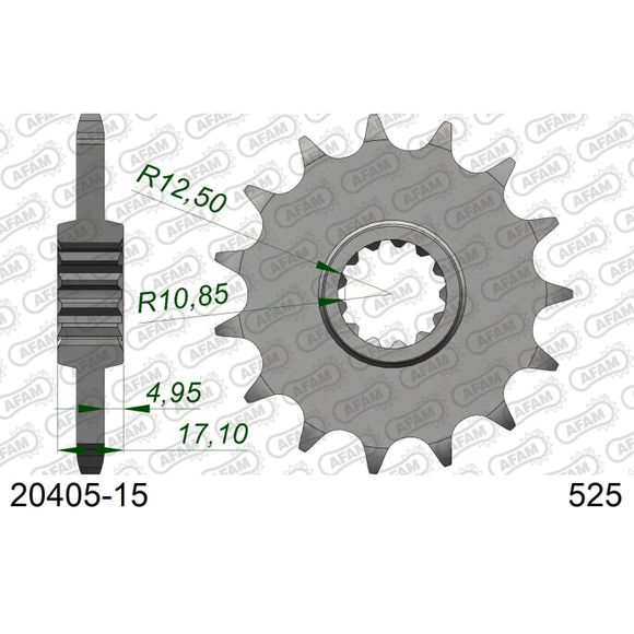 AFAM 525 Chain Kit Steel TypeRef: 01059203 / KIT101091