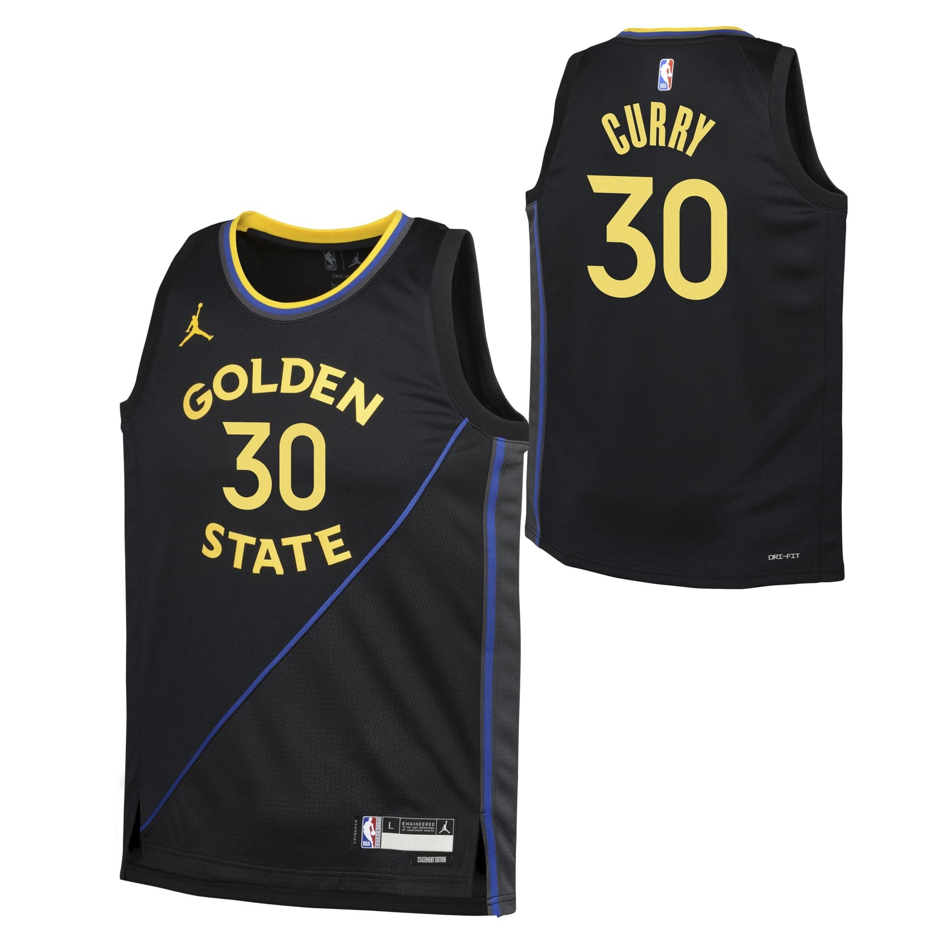 Stephen Curry #30 Golden State Warriors Statement Swingman NBA Jersey Black (YOUTH)