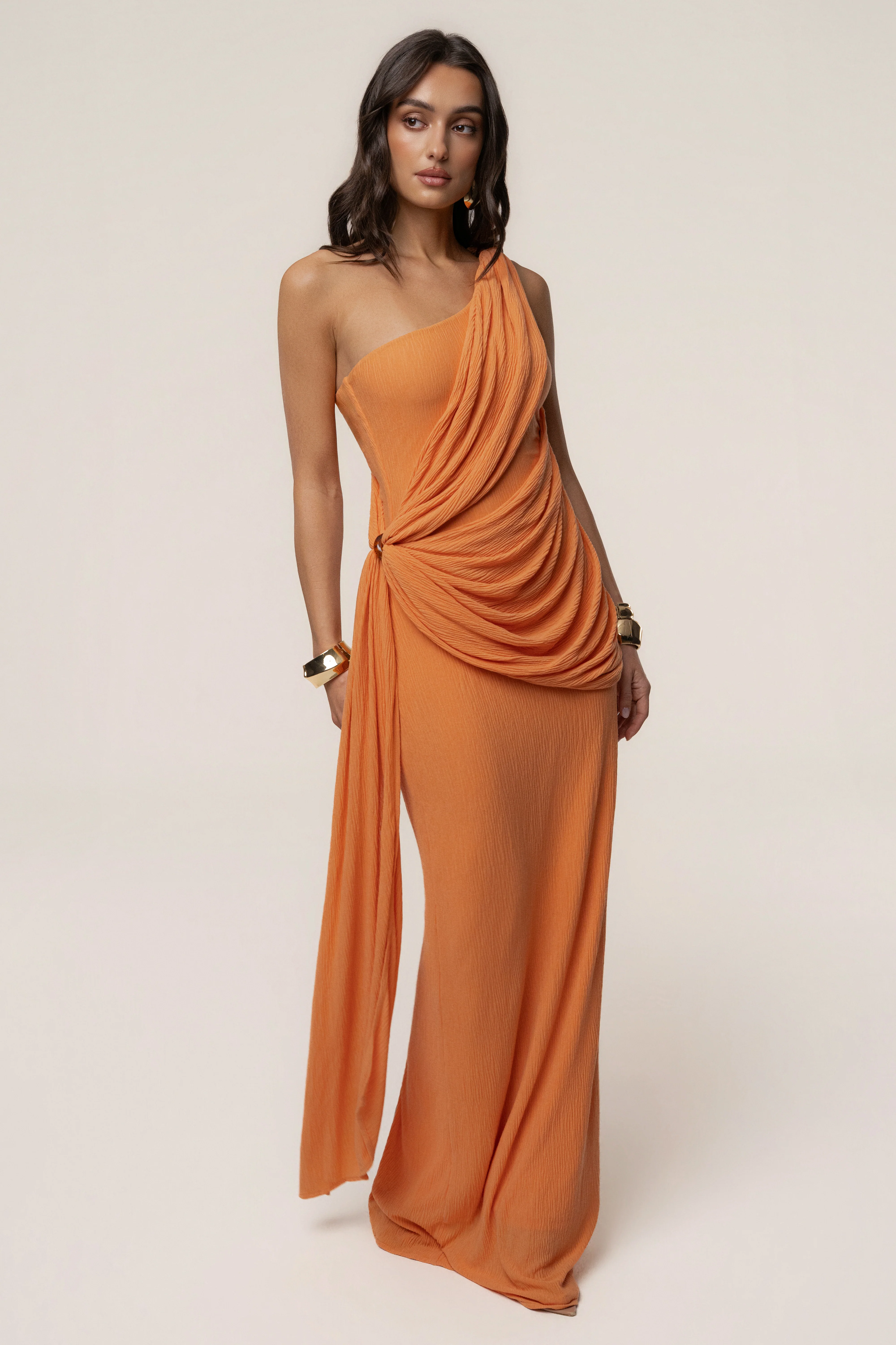 Coral Rich Mocha Wrap Dress