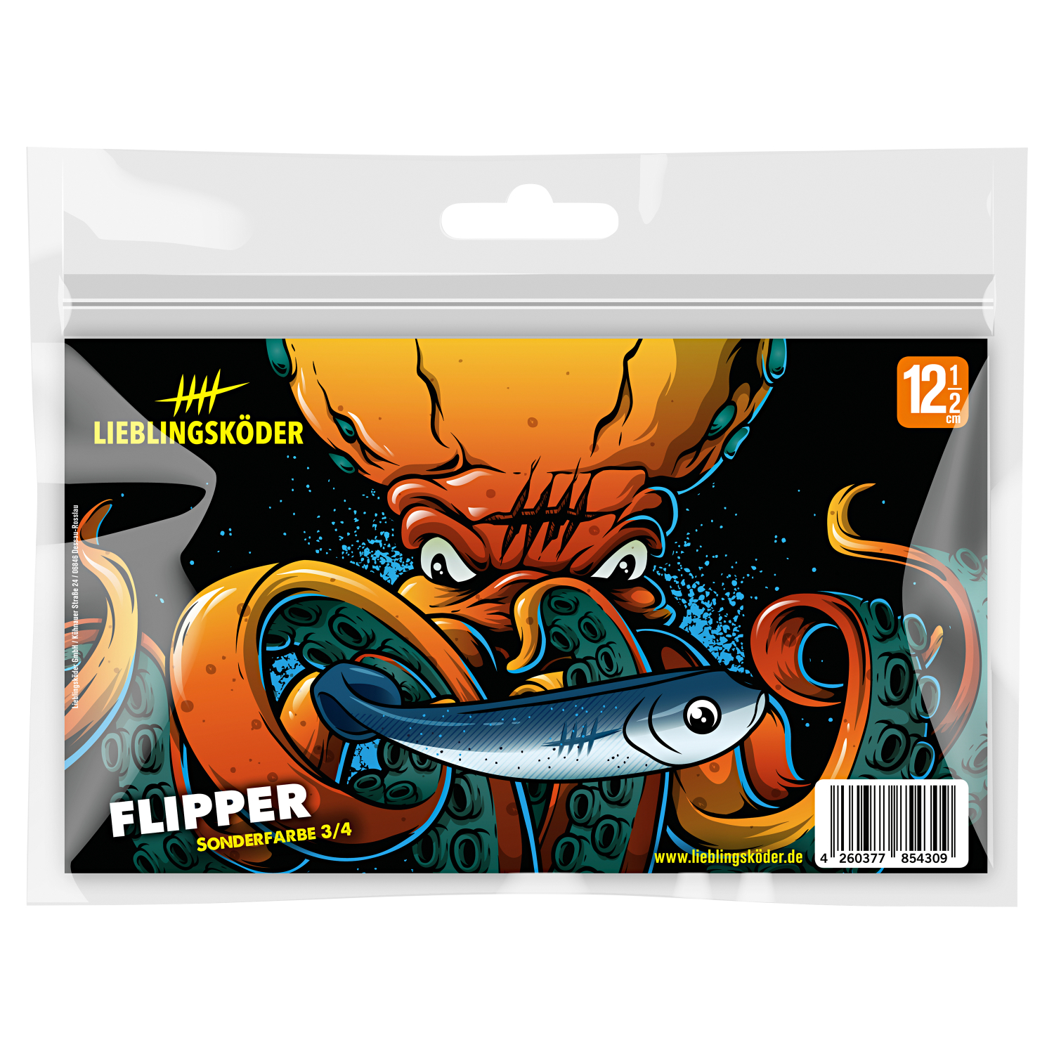 Lieblingsköder Shad Zander Bait (12.5 cm, Flipper)