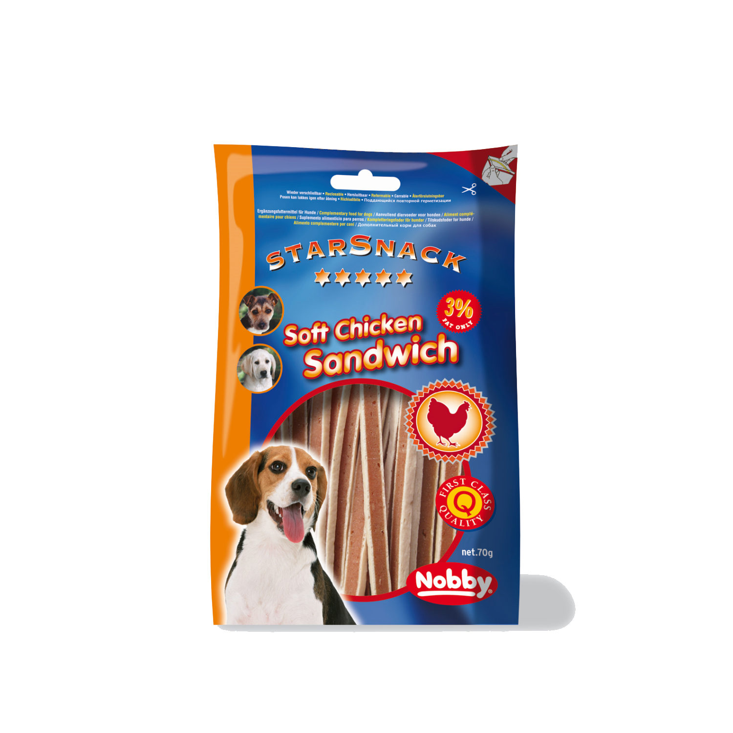 Nobby - Starsnack Soft Chicken Sandwich - 375 g