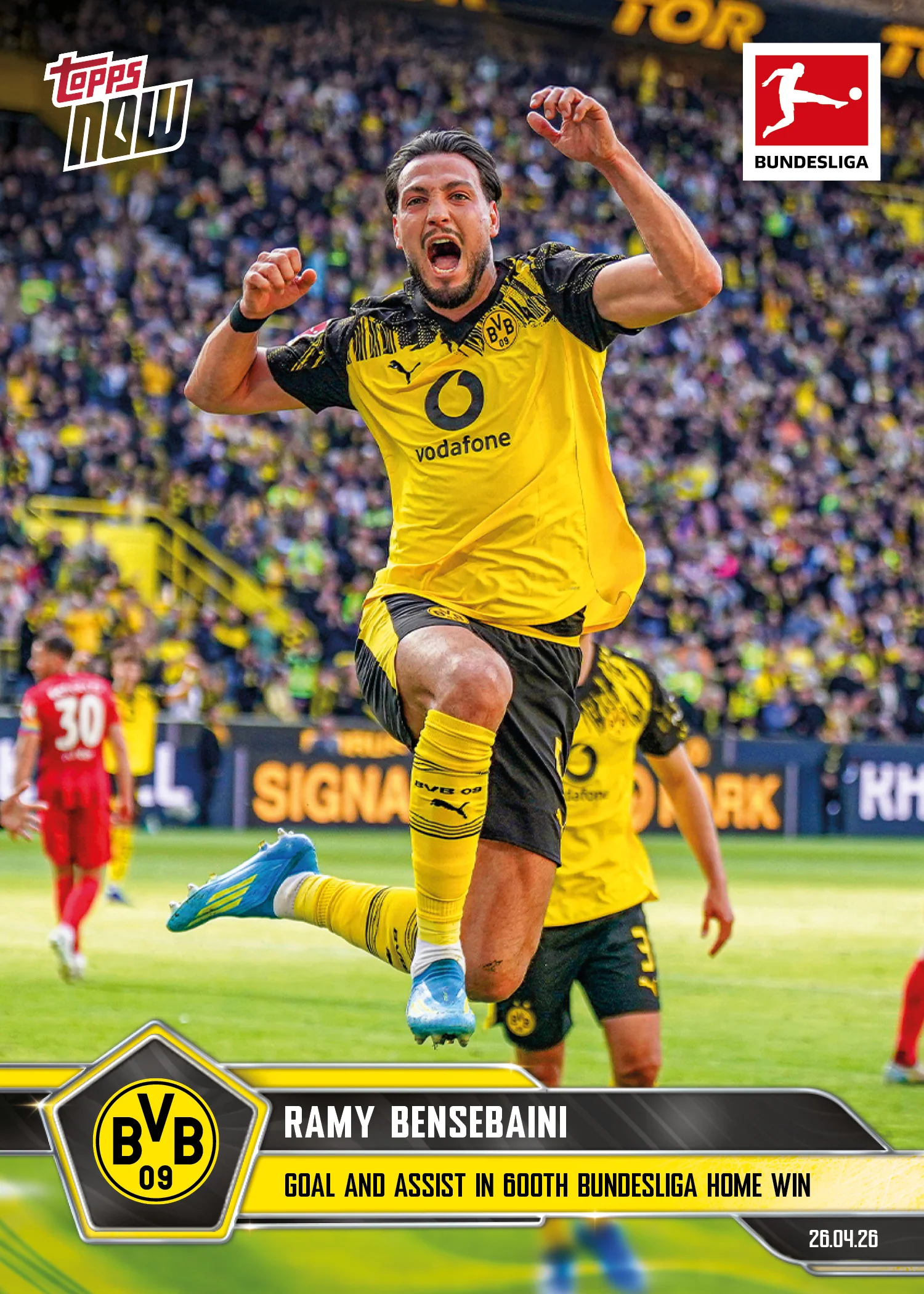 Ramy Bensebaini - 2025-26 Bundesliga Topps NOW® - Card 181 - PR: 236