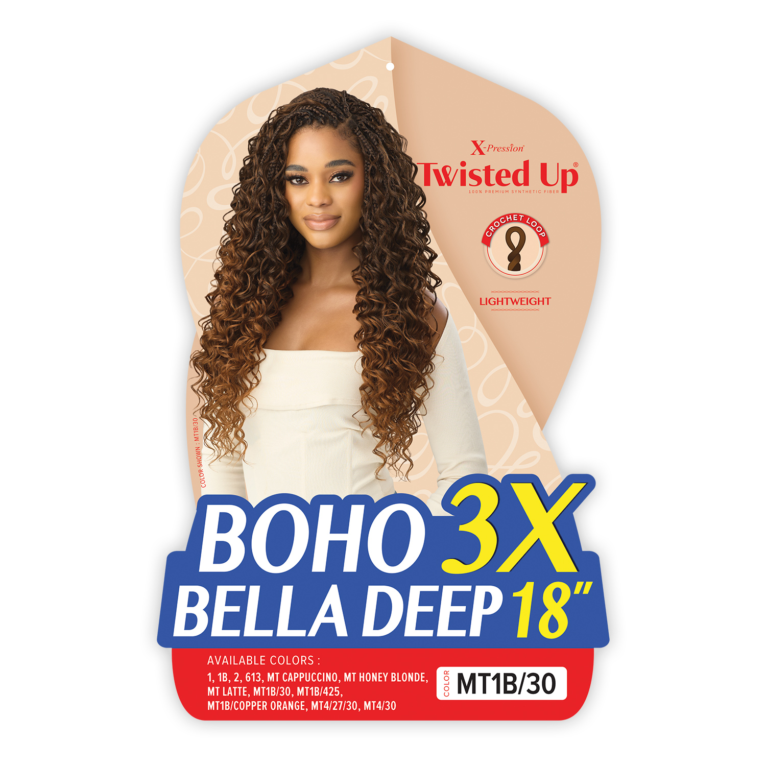 Outre Crochet Braids X-Pression Twisted Up 3X Boho Bella Deep 18