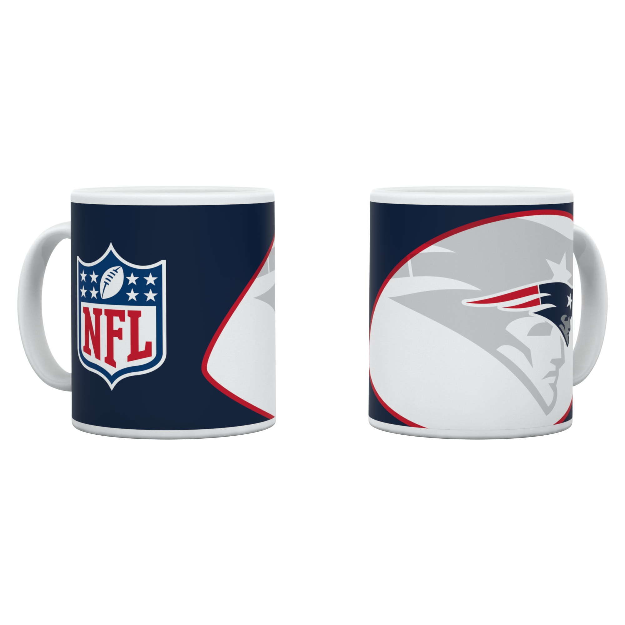 New England Patriots Shadow Logo & Shield NFL Mug (330 ml)