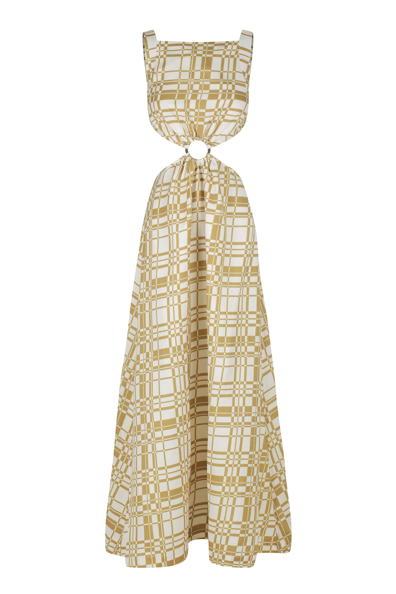 Paros Dress White Checker
