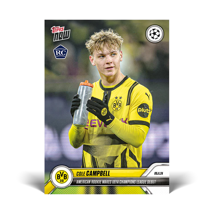 Cole Campbell - American rookie makes UEFA Champions League debut - 24/25 UCC Topps NOW® Card 39