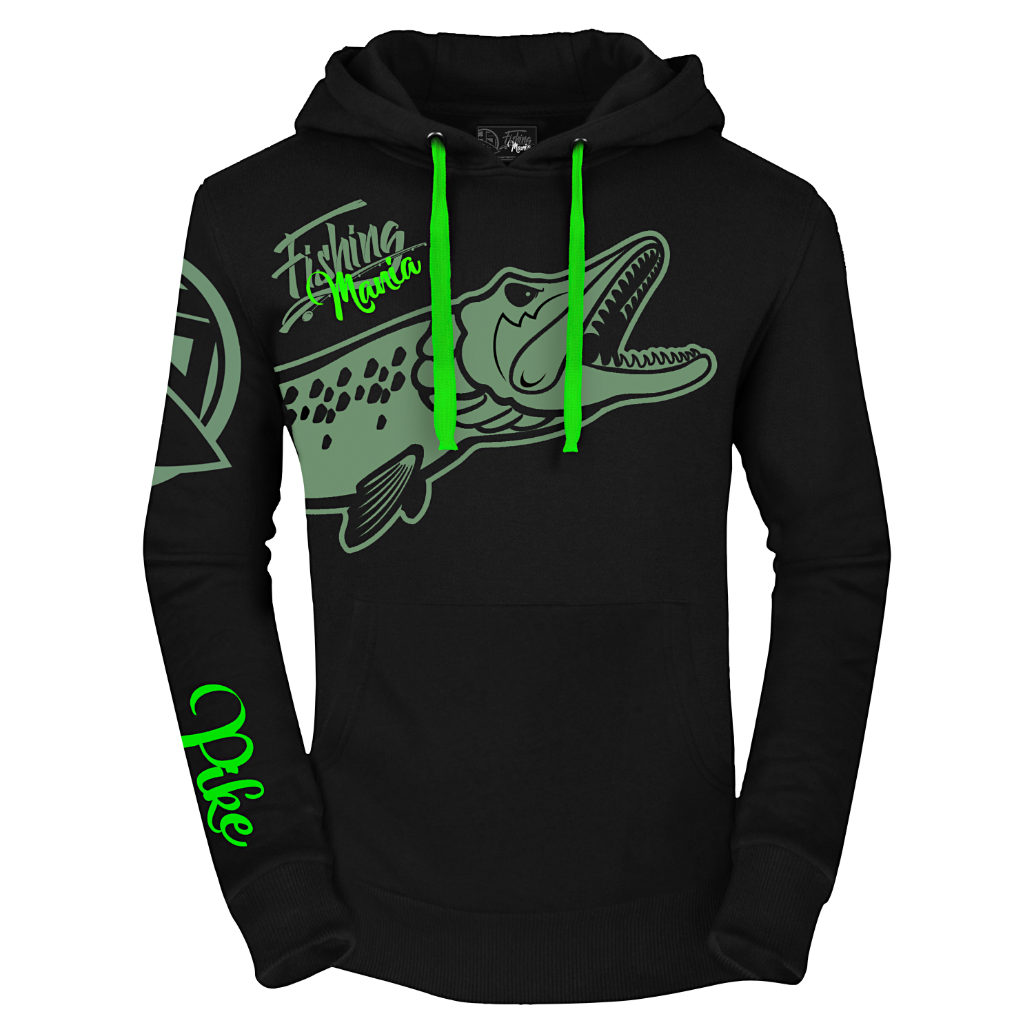 Hotspot Fishing Mania Pike Hoodie Men (Black)