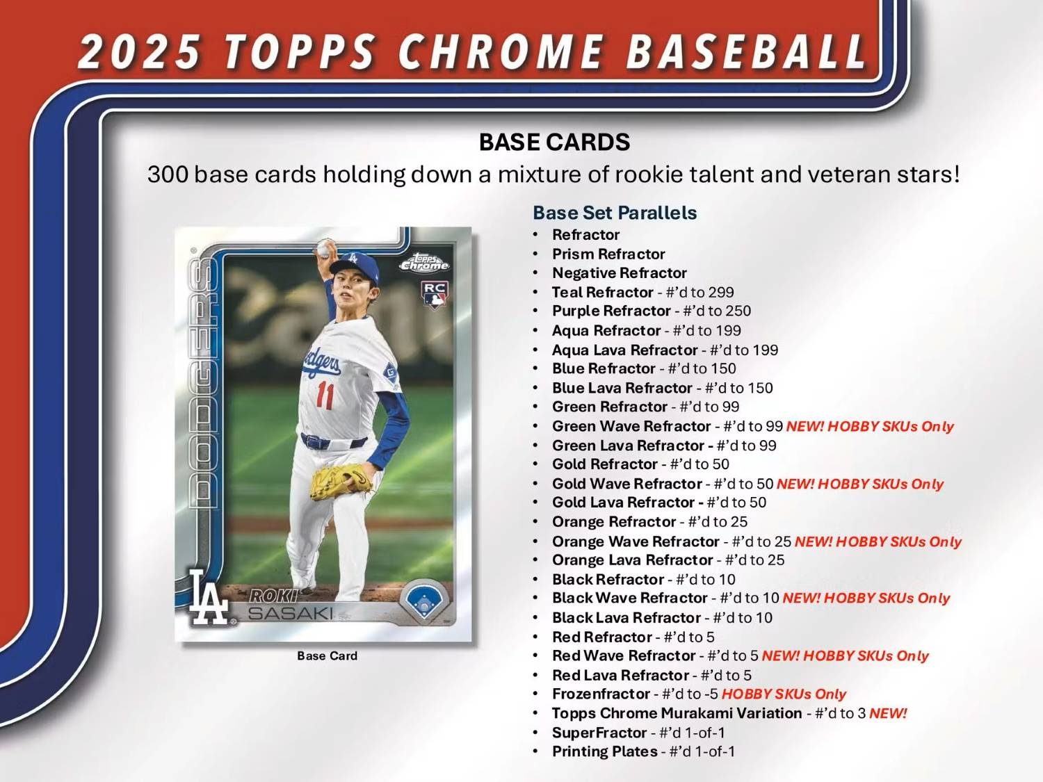 2025 Topps Chrome Baseball MLB Hobby Box