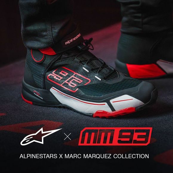 Motorcycle Sneakers Alpinestars Cr -X Drystar Mm93 - Black / RedRef: AP3955
