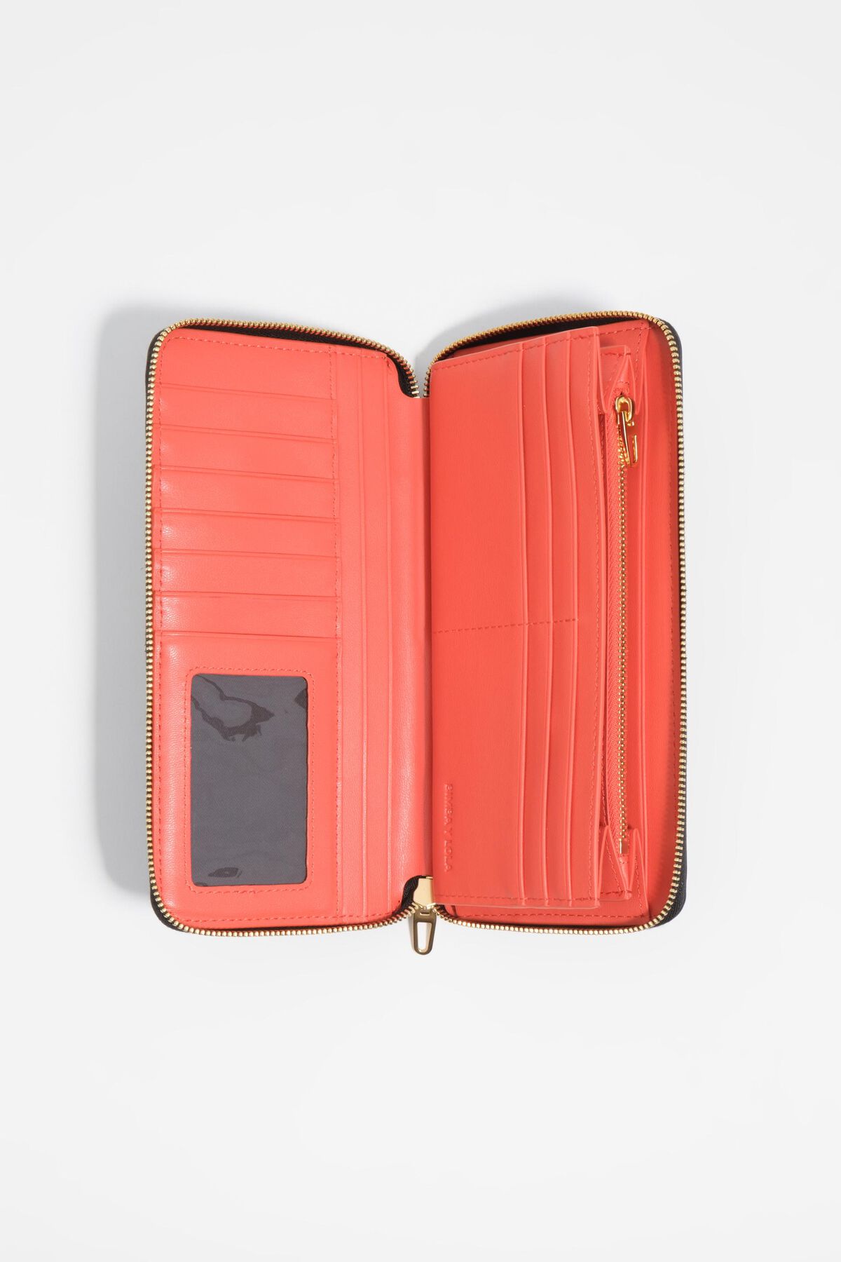 Embossed crocodile black leather soft wallet