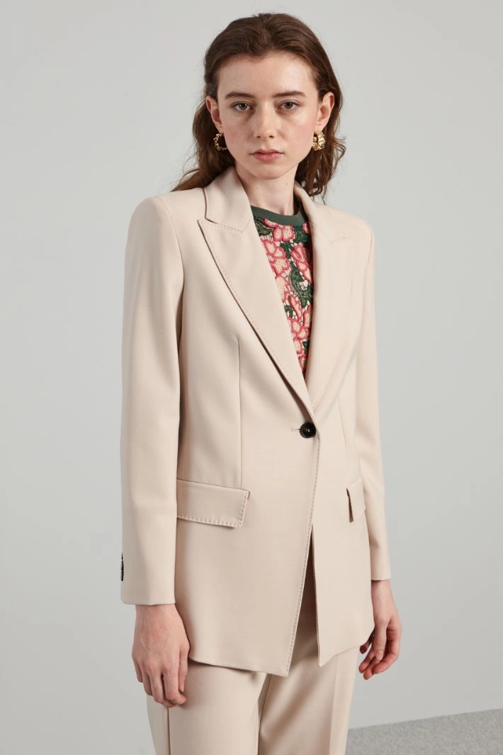 Single-breasted blazer - ECRU
