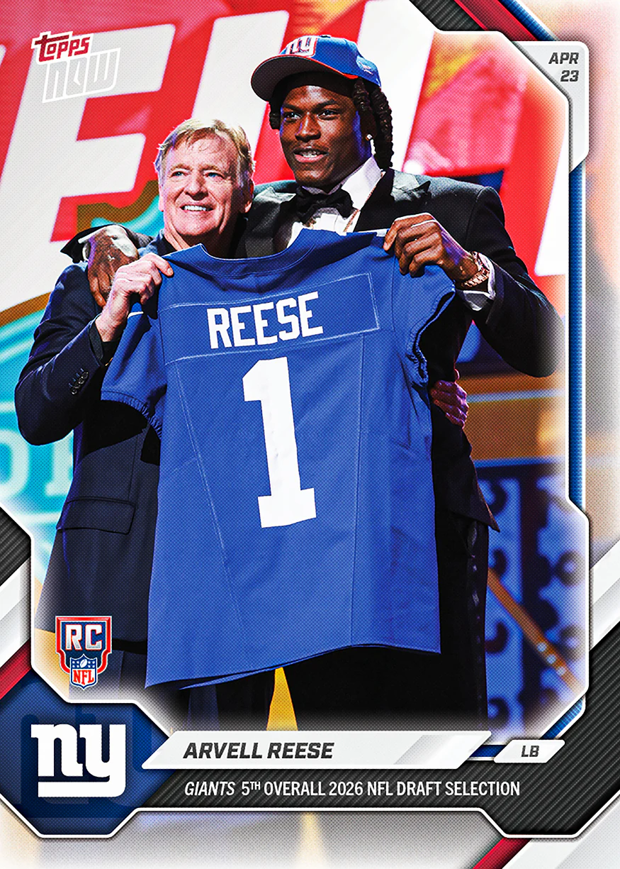 Arvell Reese - 2026 NFL Topps NOW® - Card AREE