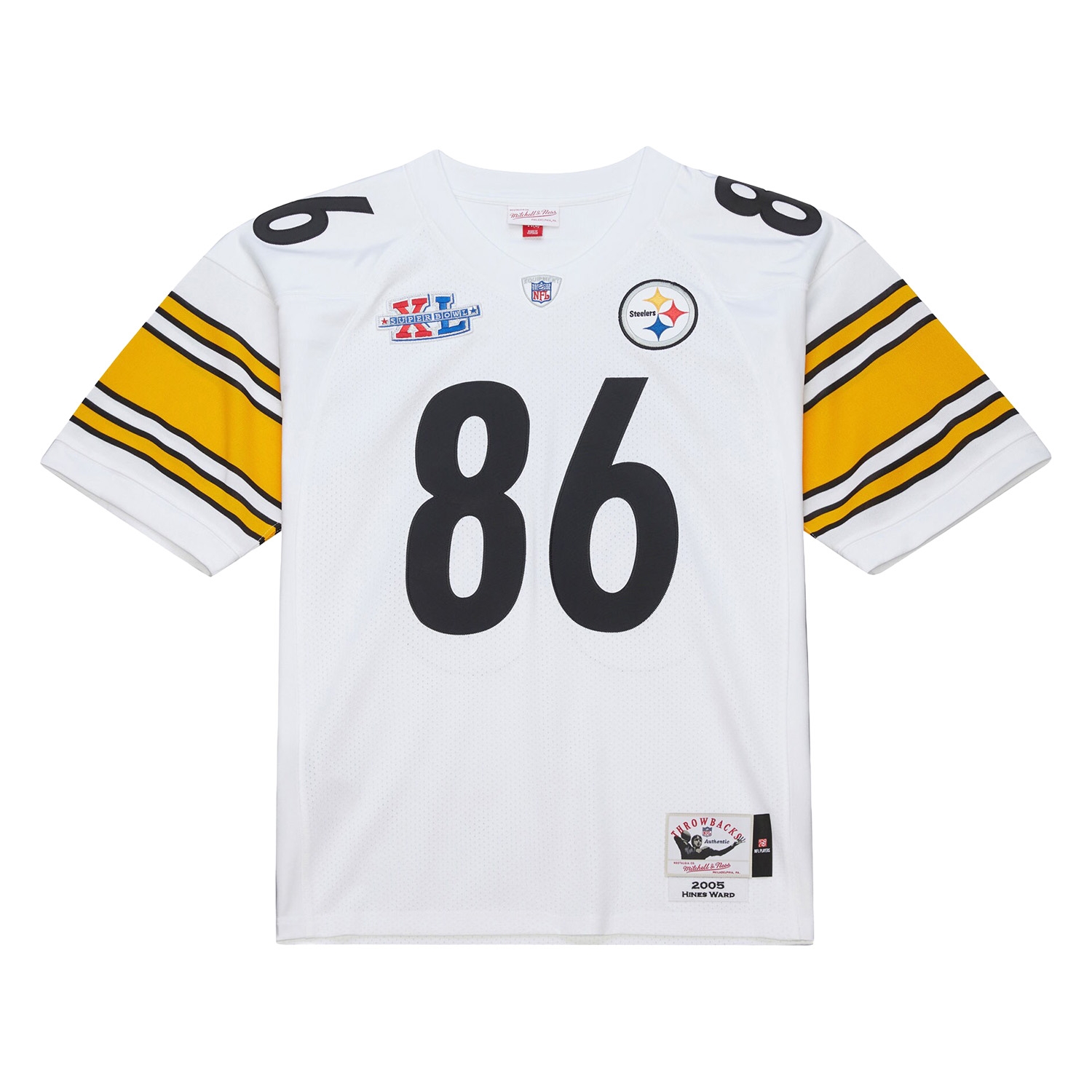 Hines Ward #86 Pittsburgh Steelers 2005 Authentic Throwback NFL Jersey White