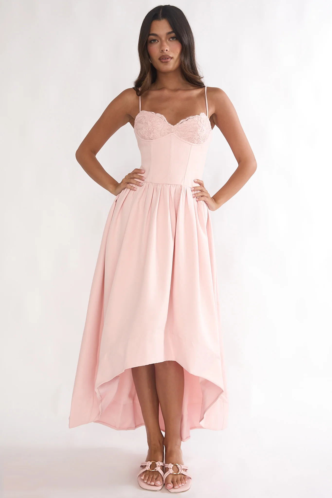 I'm Yours High-Low Hem Maxi Dress Pink