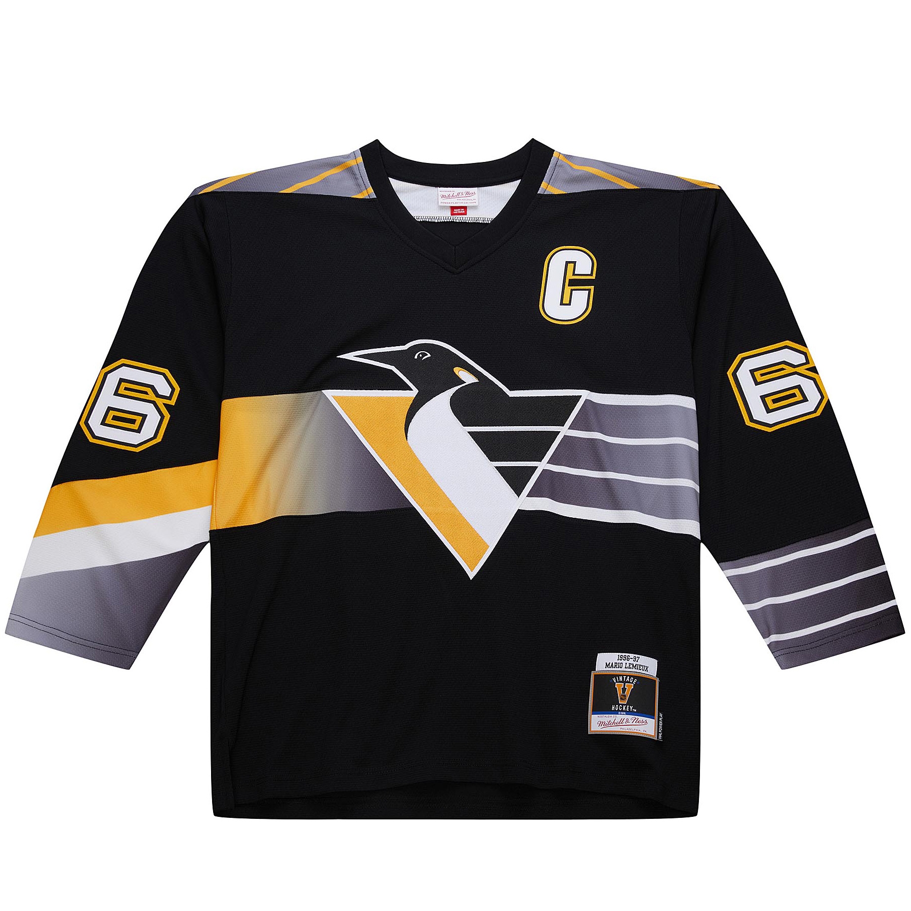 Mario Lemieux #66 Pittsburgh Penguins 1996-97 Premium Power Play NHL Jersey Black