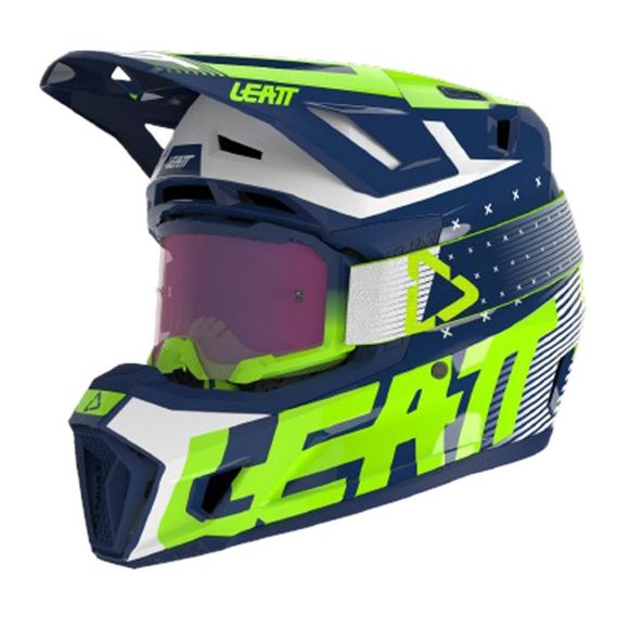 Casque cross Leatt 7.5 V23 avec masque 4.5 Iriz 2024 - BleuRef : LB0666