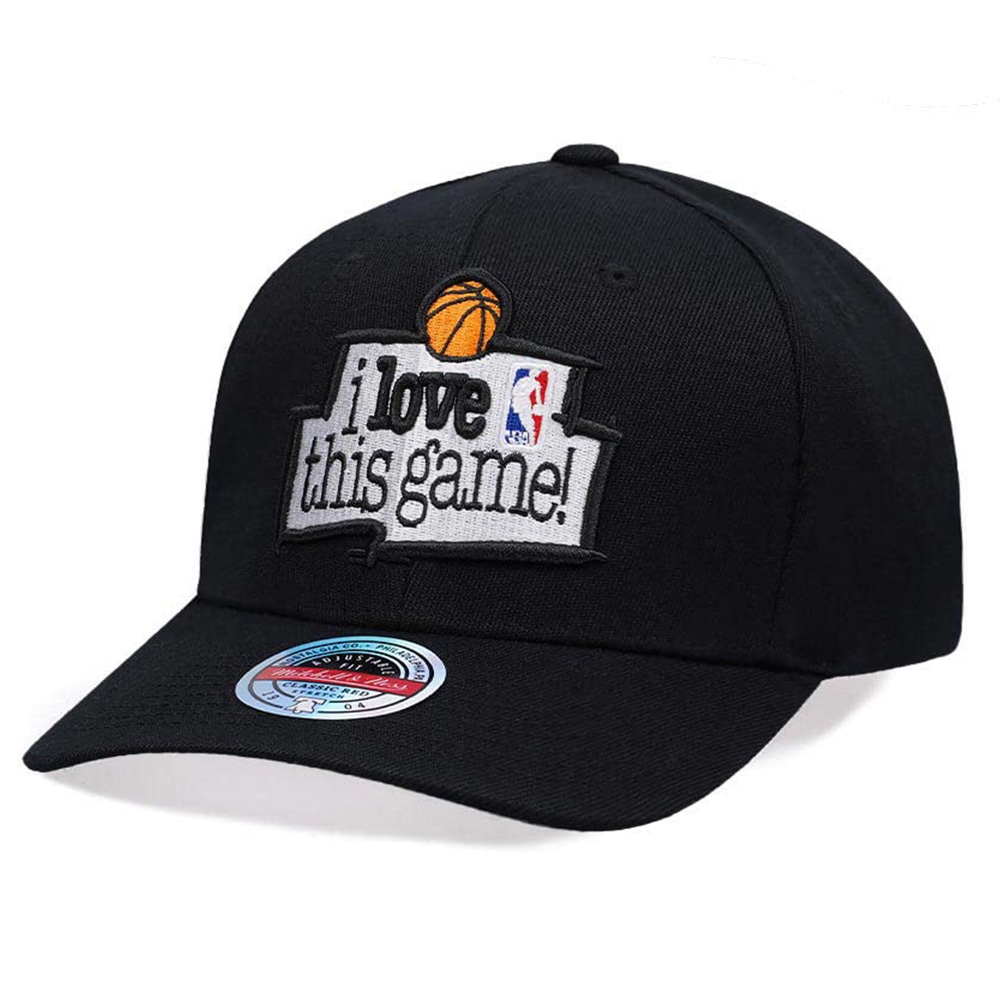 I Love This Game Classic Red Stretch-Snap NBA Cap Black
