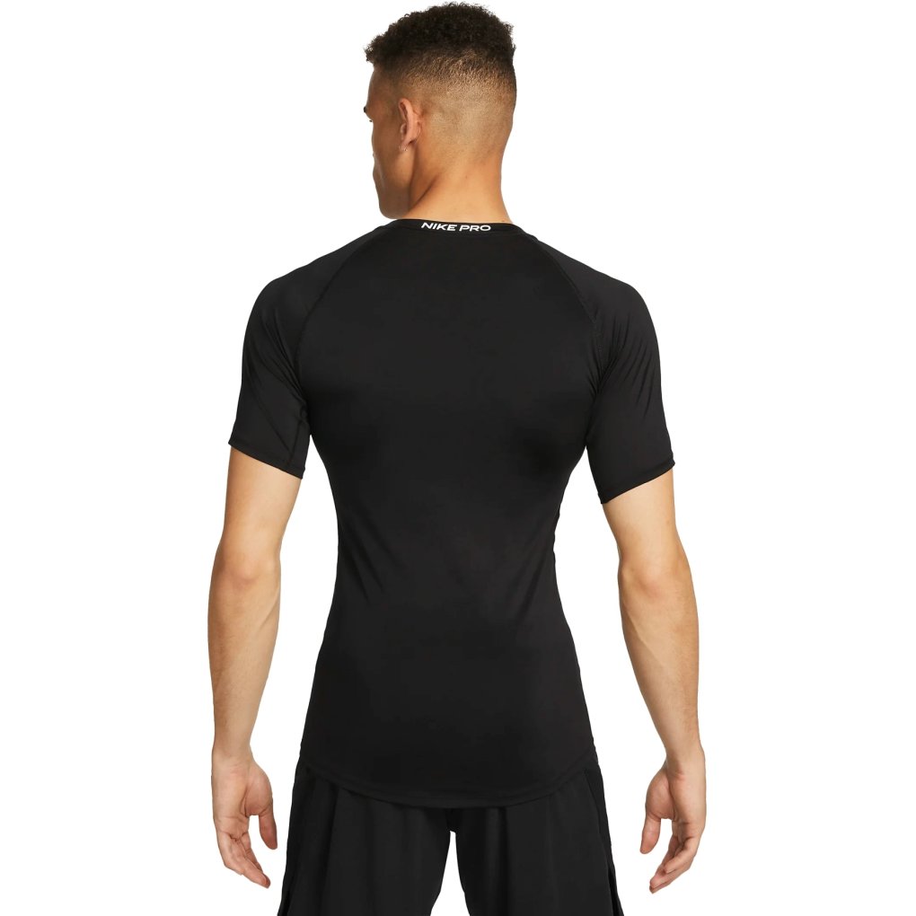 Nike Pro Dri-FIT Tight Top Short Sleeve Shirt Men - black/white FB7932-010
