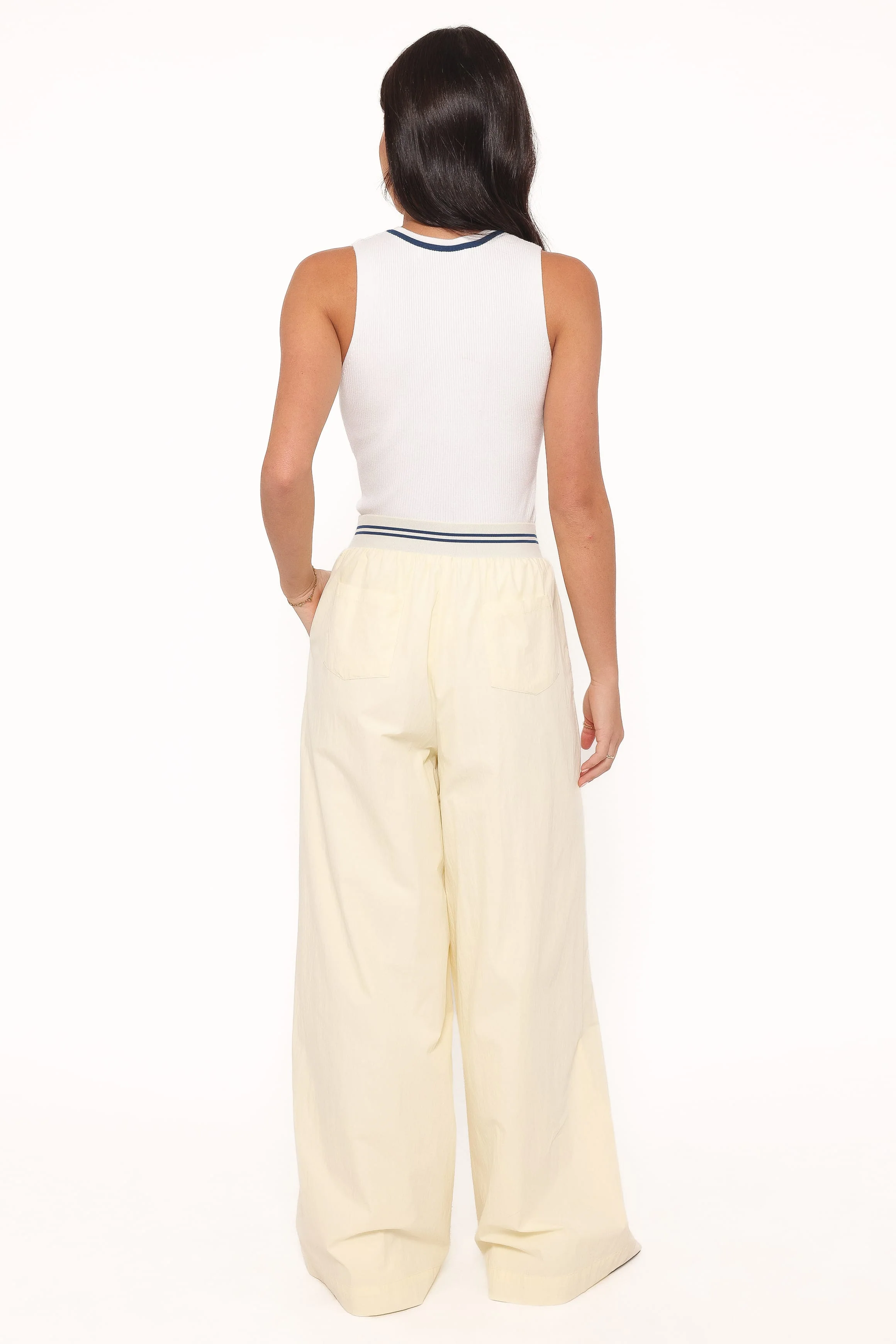 Adam Wide Leg Pant - Pale Yellow