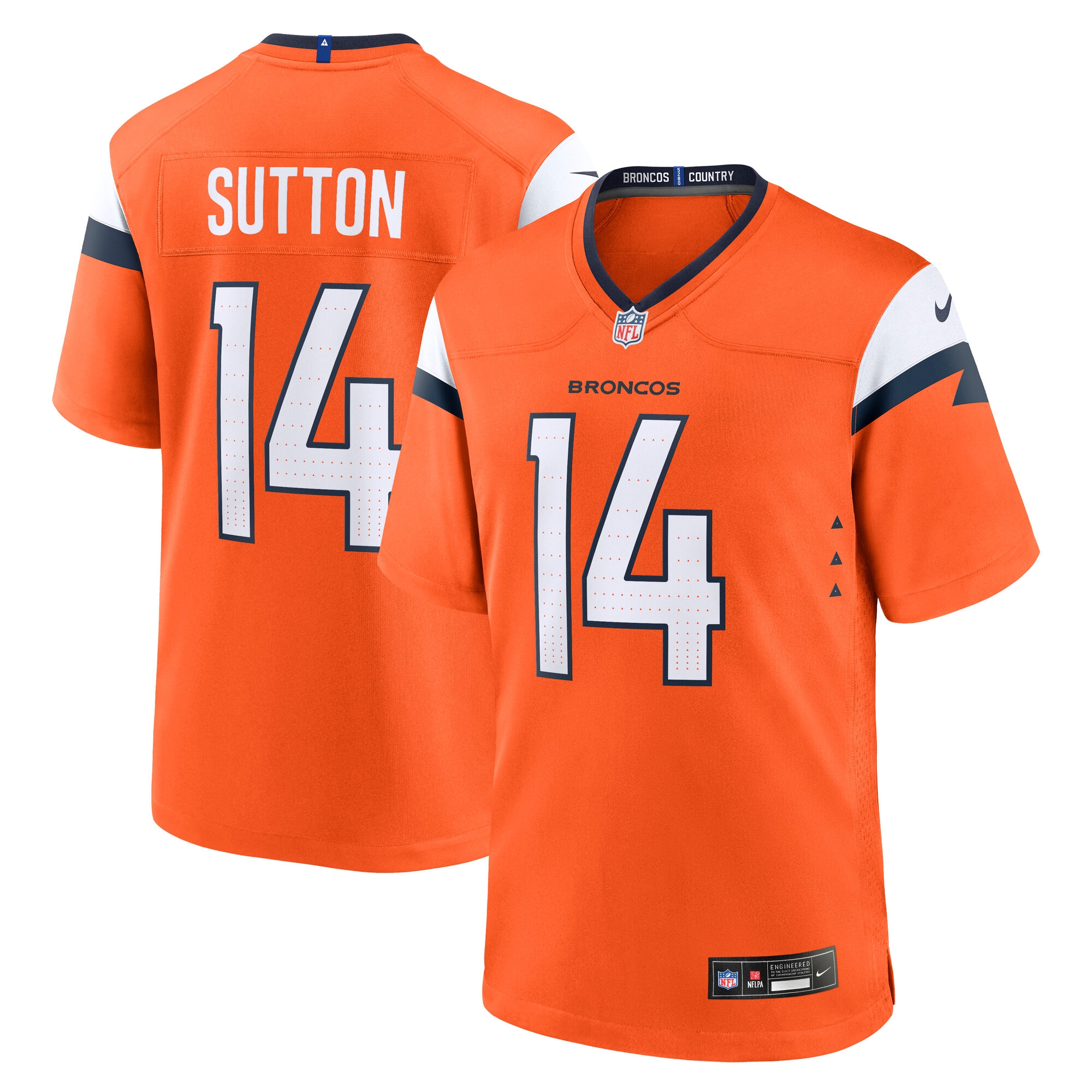 Courtland Sutton #14 Denver Broncos Nike Game NFL Jersey Orange
