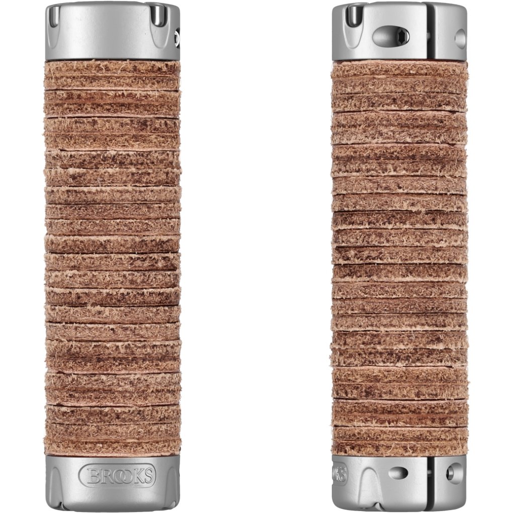 Brooks Plump Leather Grips - brown