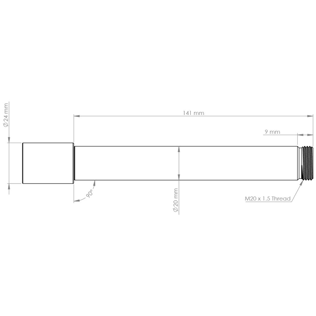 Burgtec Thru Axle - front | 20x110mm Boost | 141mm | for Öhlins DH38 - burgtec black