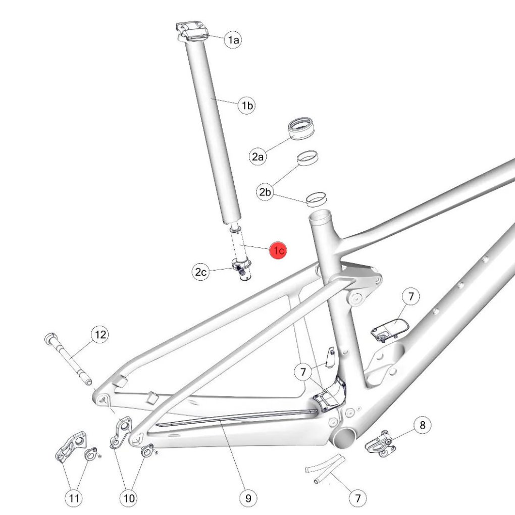 BMC RAD Clamping Shaft for Seatpost MY19/20- 30000812