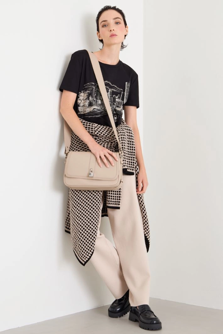 Printed jersey T-shirt - BLACK