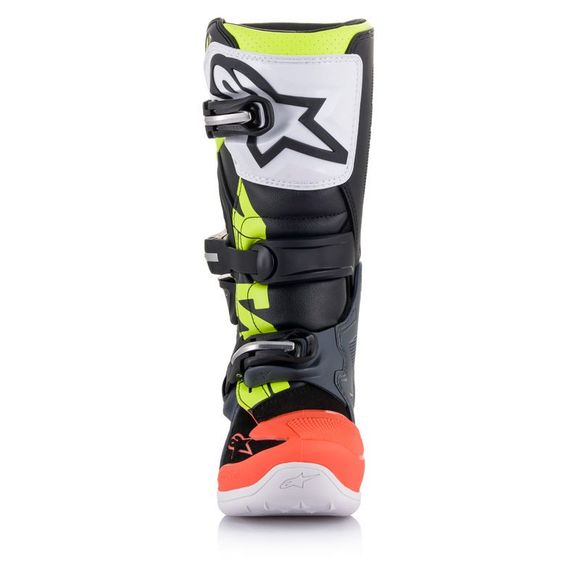 Alpinestars TECH 7 S cross boots - DARK GRAY RED FLUO YELLOW FLUO 2025 - Gray / YellowRef: AP12211