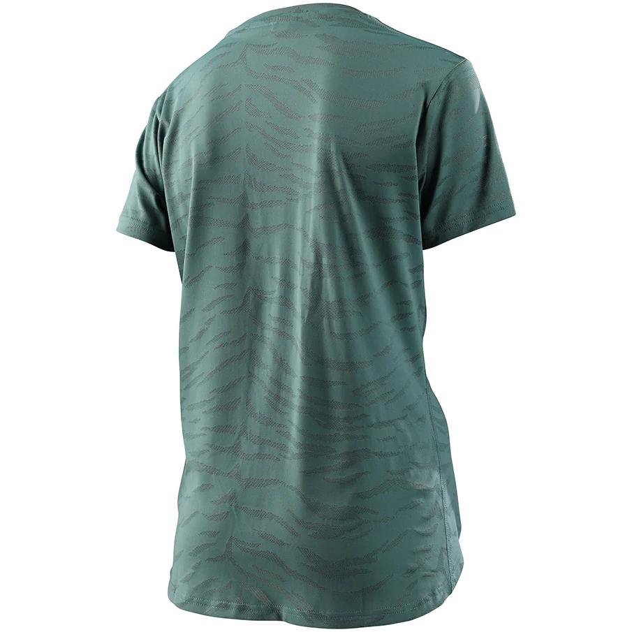 Troy Lee Designs Lilium Short Sleeve Jersey Women - Tiger Jacquard Steel Green