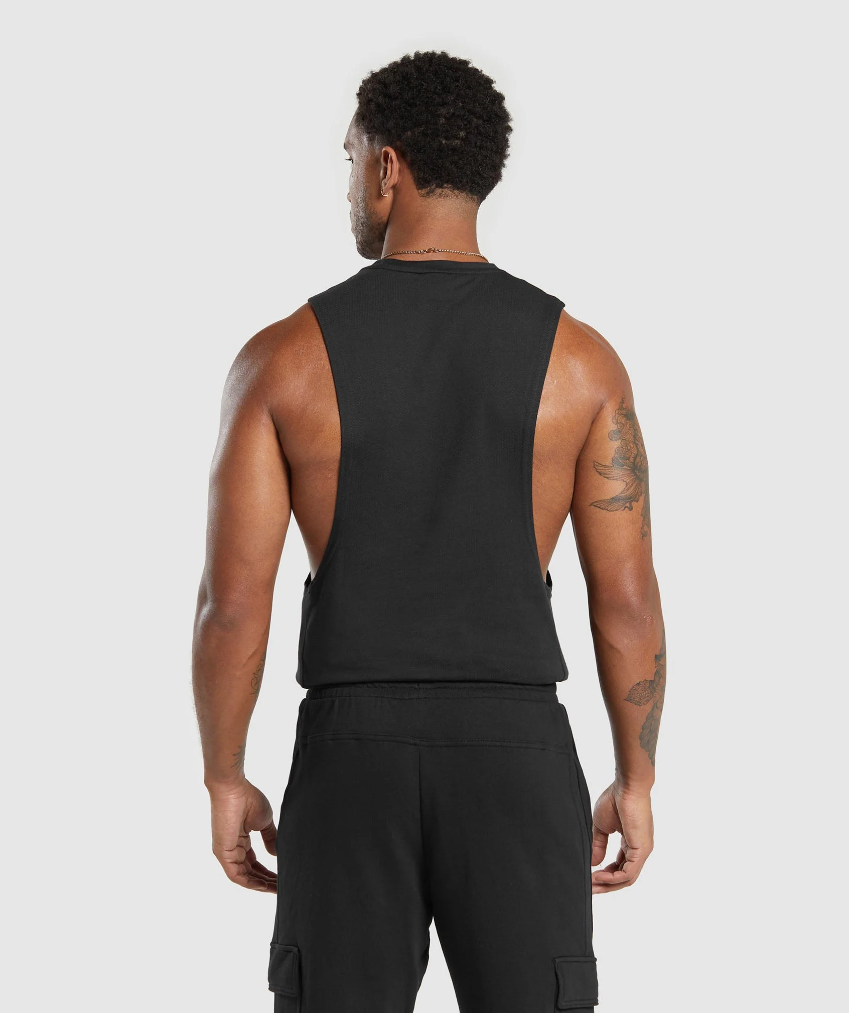 React Drop Arm Tank Black