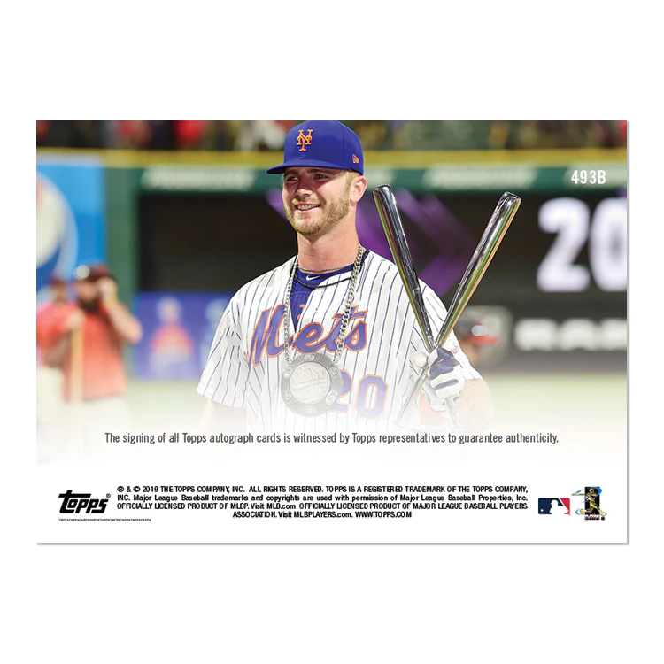 On-Card Autograph # to 49 - Pete Alonso - MLB TOPPS NOW® Card 493B