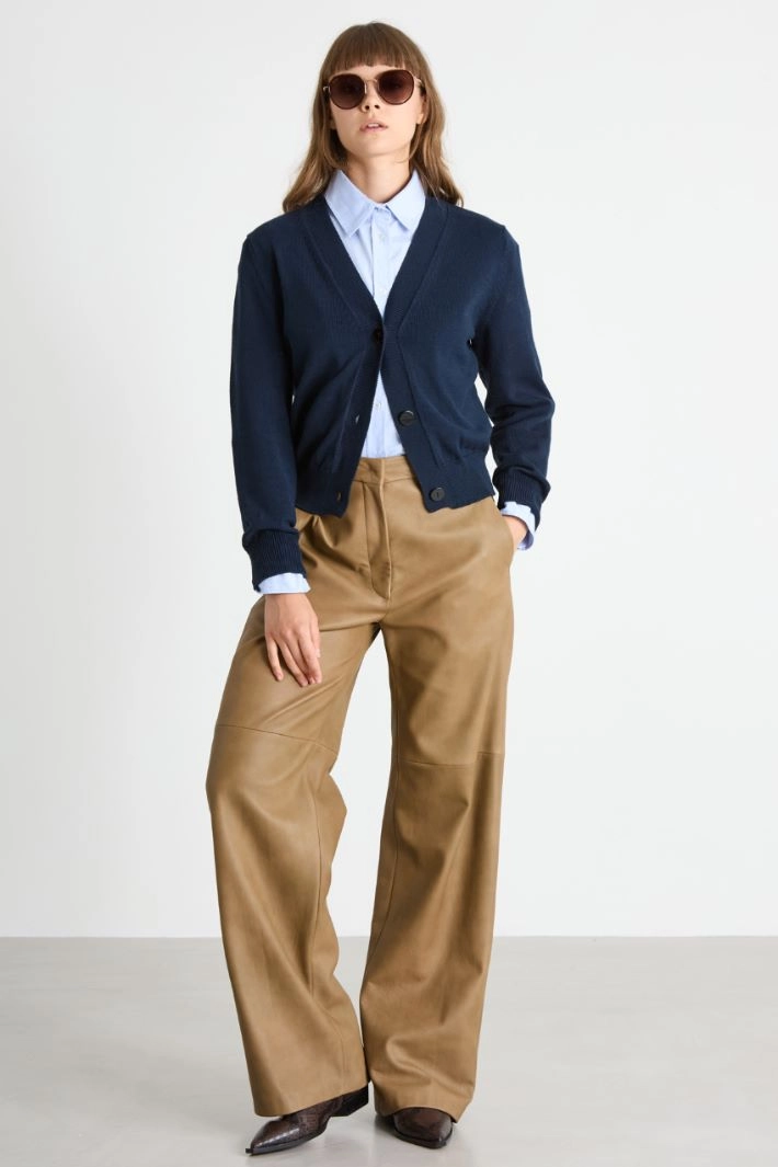 Cotton cardigan - DARK BLUE