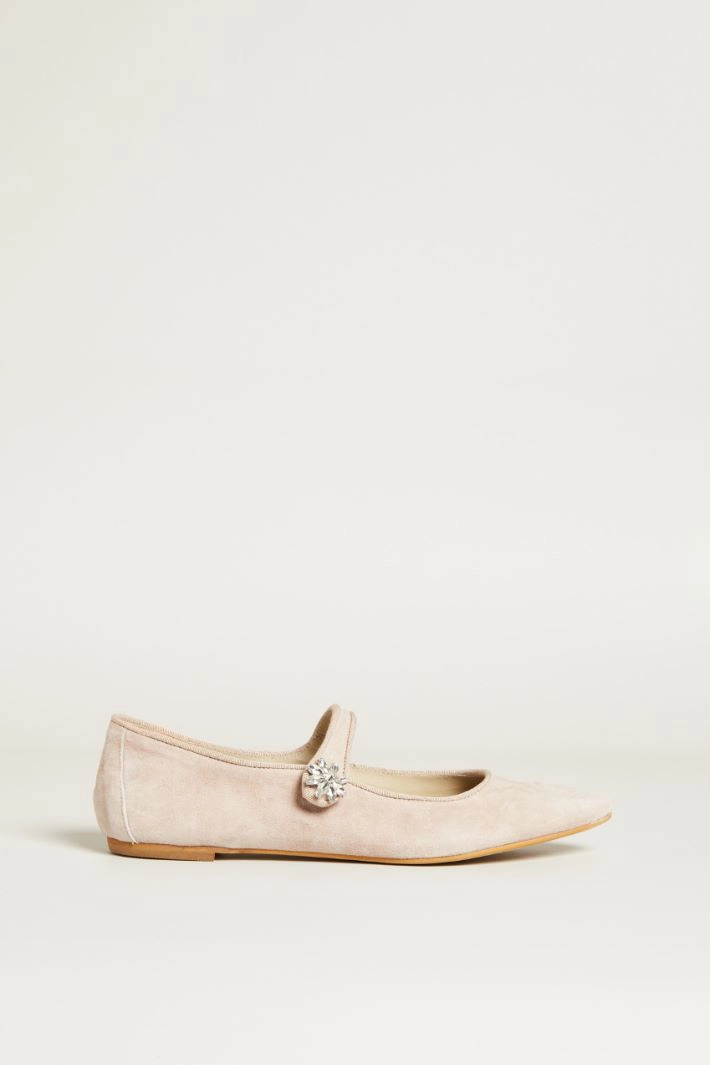 Ballerinas with strap - LIGHT PINK