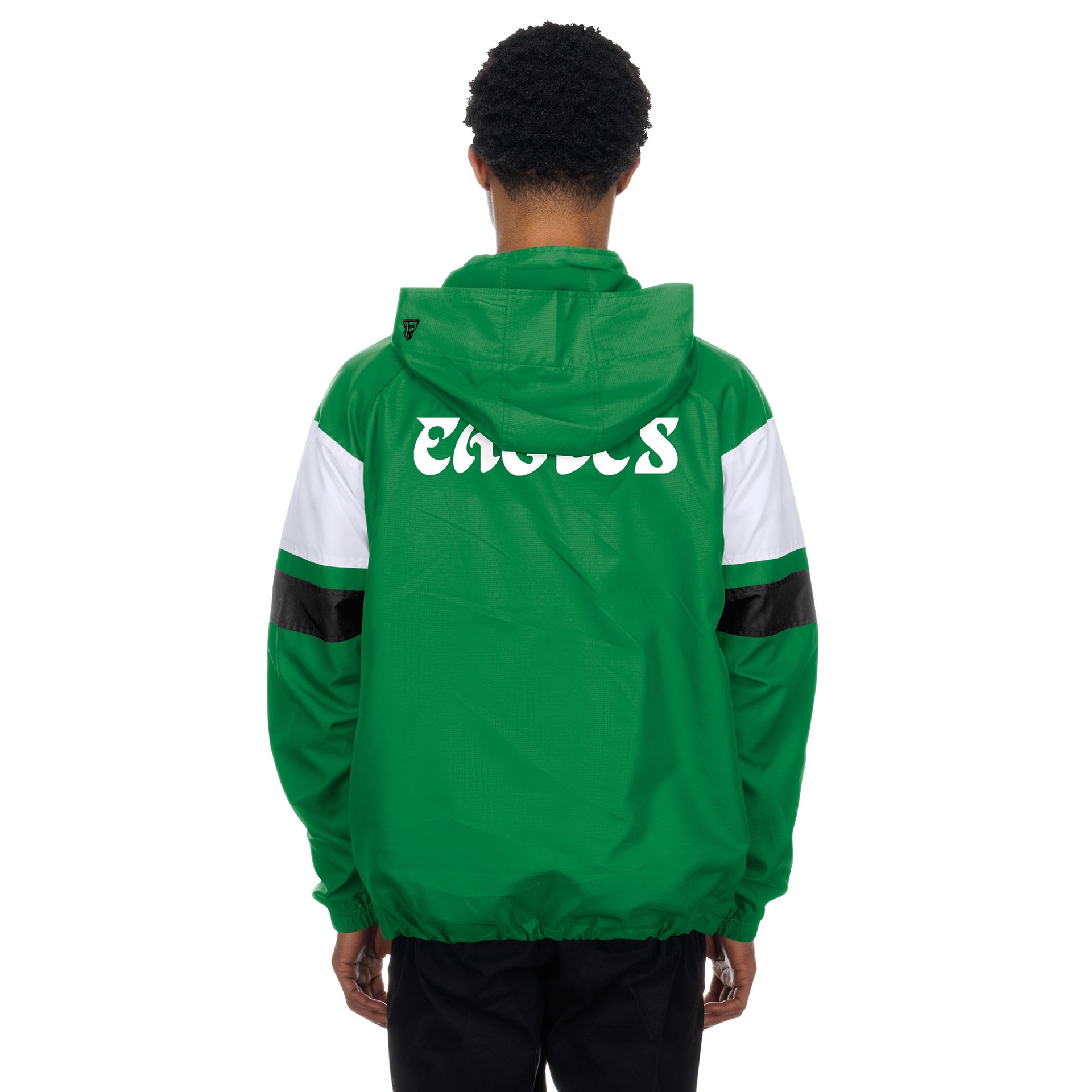 Philadelphia Eagles NFL Quarter Zip Windbreaker Jacket Green