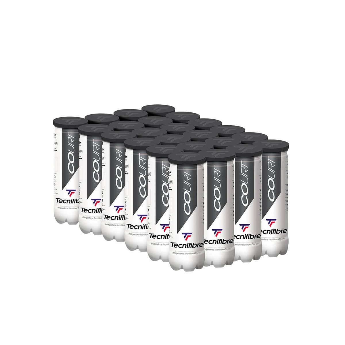 BOX OF 36 4-BALL CANISTERS TECNIFIBRE COURT