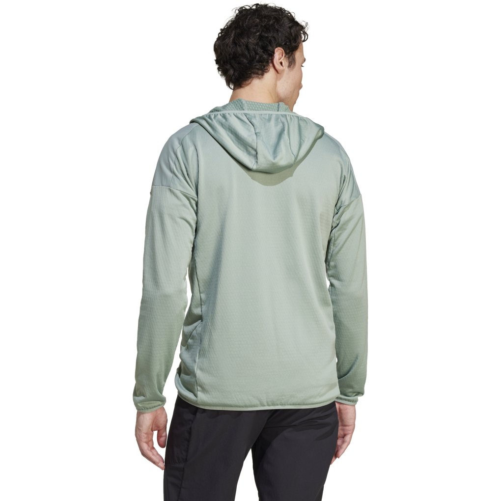 adidas TERREX Xperior Wind Light Fleece Hooded Jacket Men - silver green JE0405