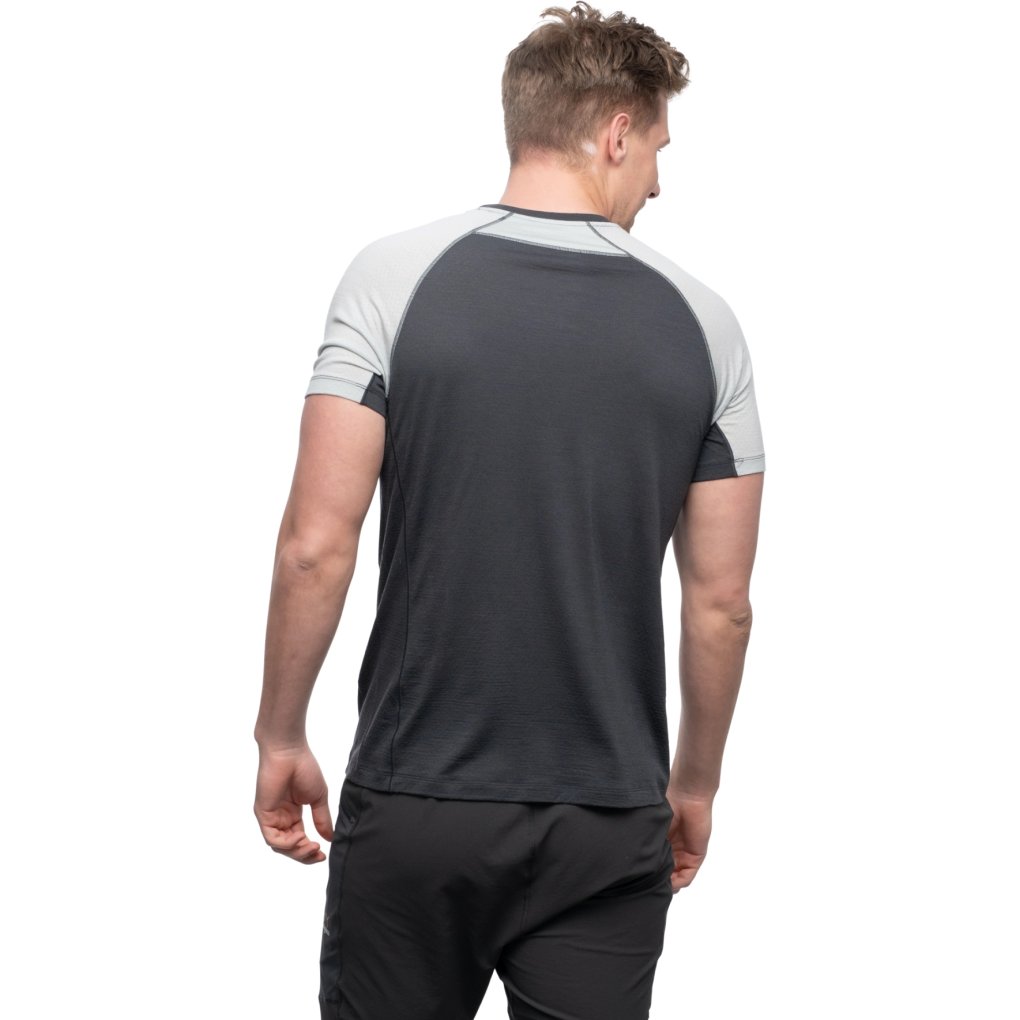 Bergans Y LightLine Merino Tee Men - dark shadow grey/pearl grey