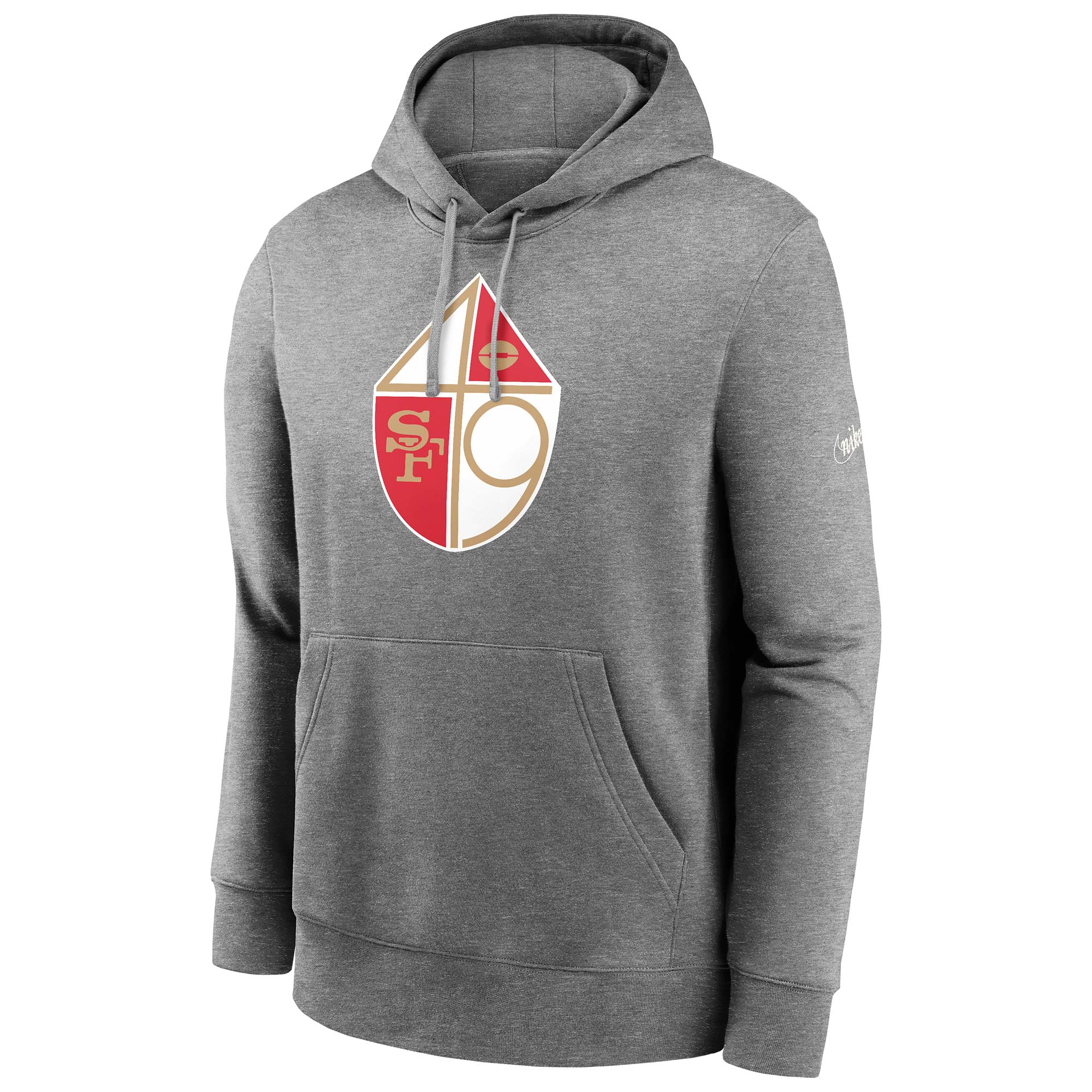 San Francisco 49ers Rewind Logo Nike Club NFL Hoodie Gray