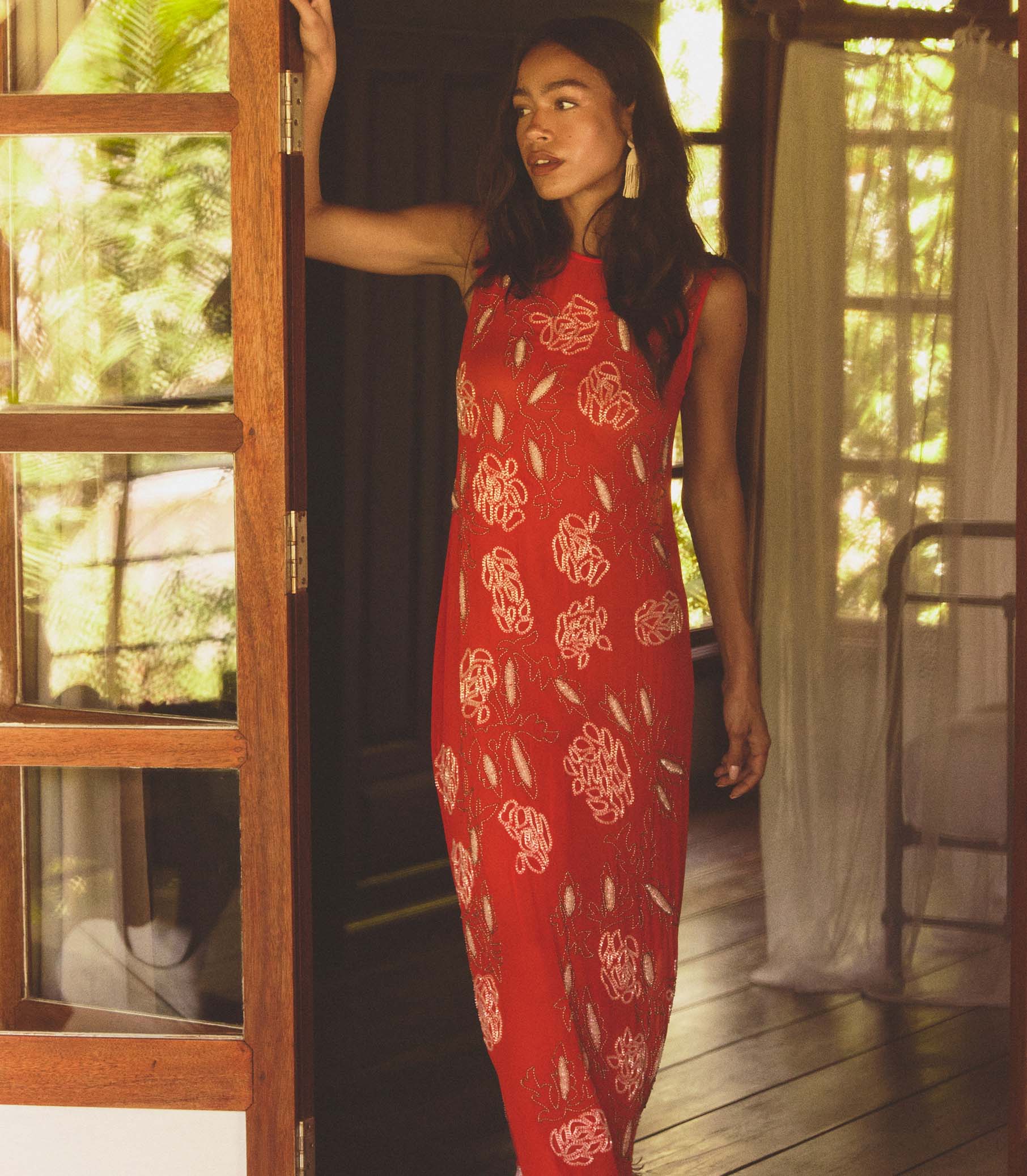 Chandra Maxi Dress - Orange Citrine