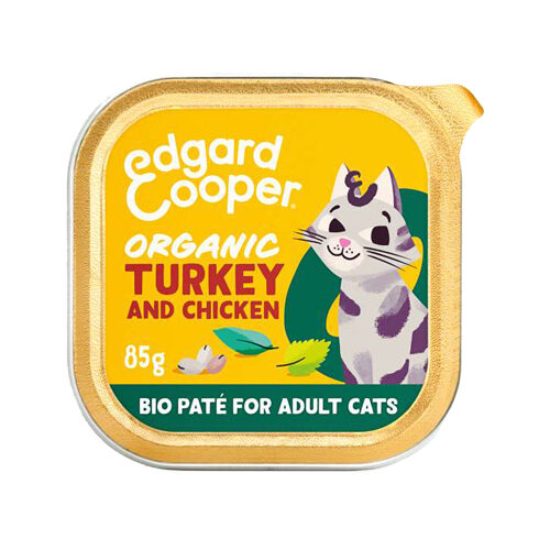 Edgard & Cooper Adult Cat - Organic - Turkey and Chicken - Pâté - 16 x 85 g