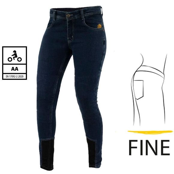 Trilobite Allshape Ladies Slim Silhouette Motorcycle Jeans - Straight / Regular - BlueRef: TRI0042
