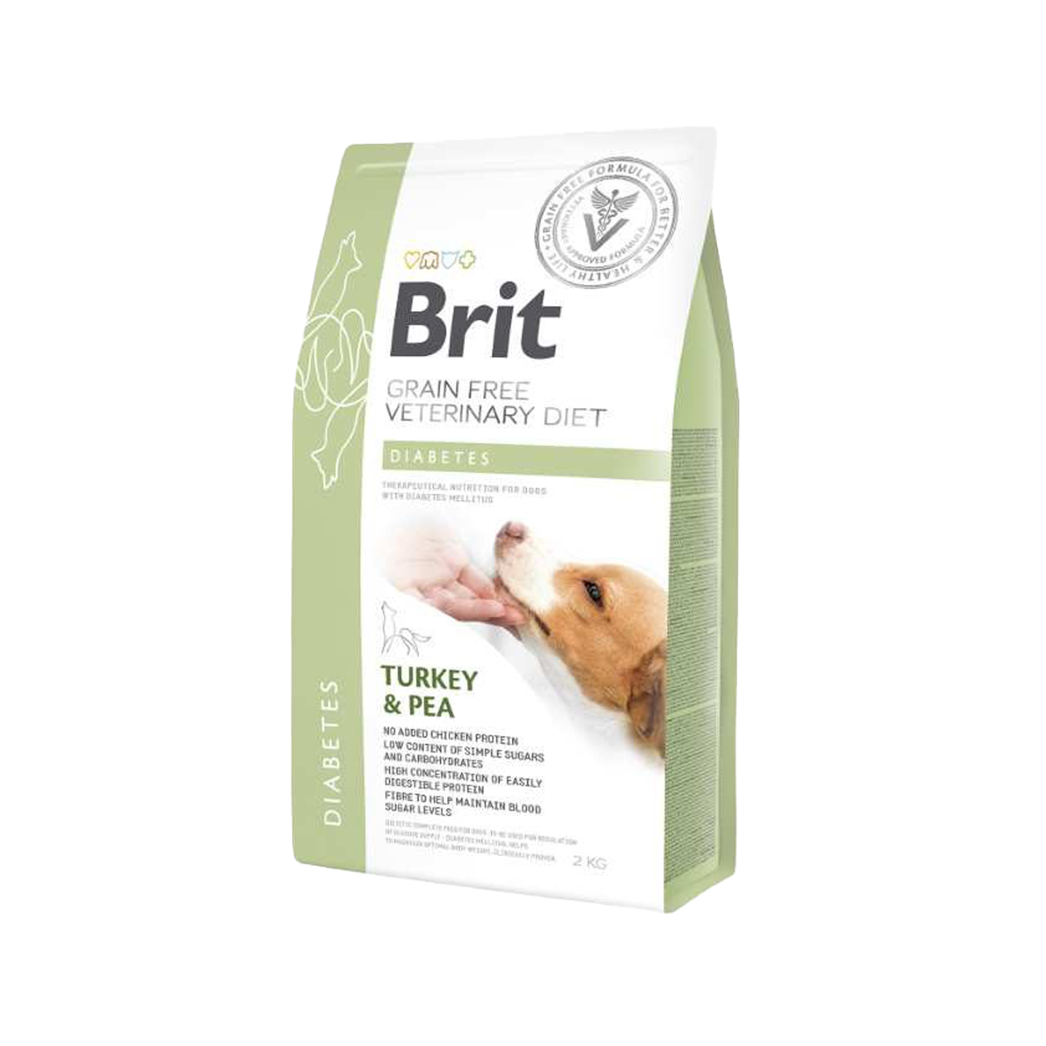 Brit Veterinary Diet Dog - Grain free - Diabetes - 2 kg