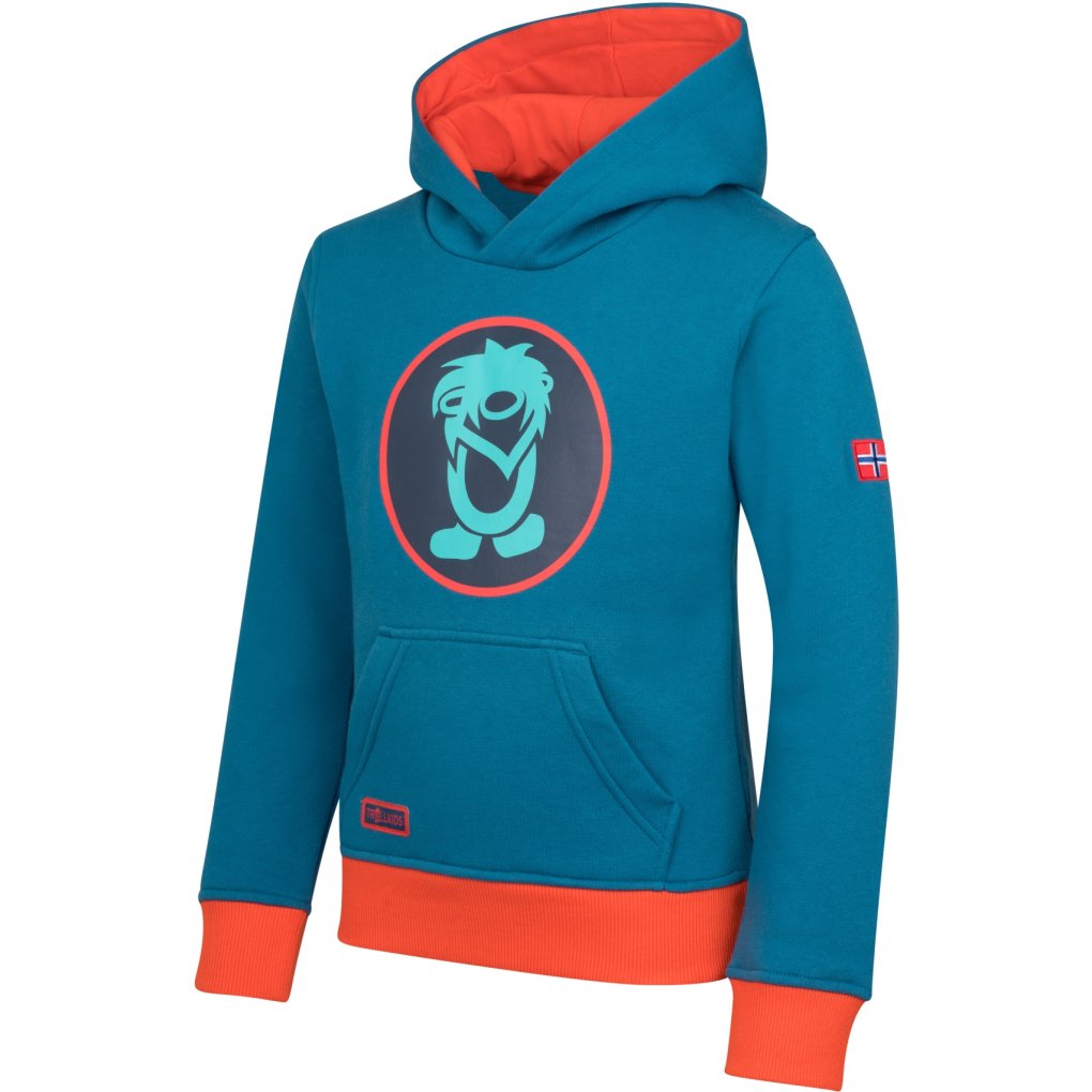 Trollkids Troll Sweater Kids - Summernight Blue/Red Clay