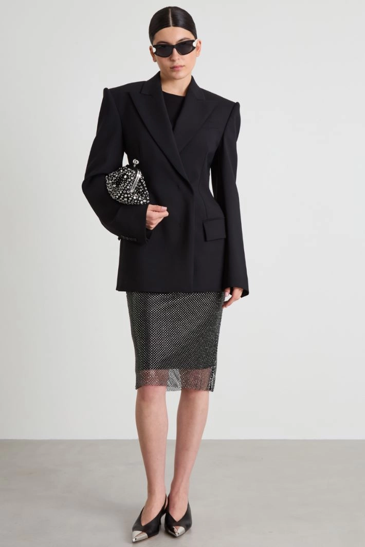 Rhinestone skirt - BLACK