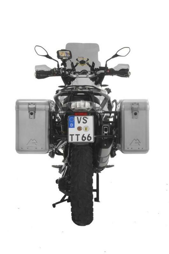 Touratech ZEGA Mundo 31/38 suitcase - Black support included - AluminumRef: Trt00883A / 01-045-6180-0