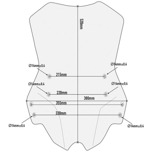 Givi High protection colorless bubble - ColorlessRef: gi1554 / d8703st